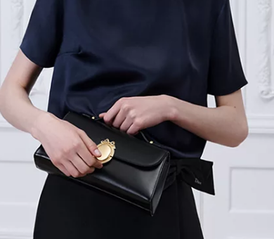 Dior Medaillon Pouch Smooth Calfskin M3671 black