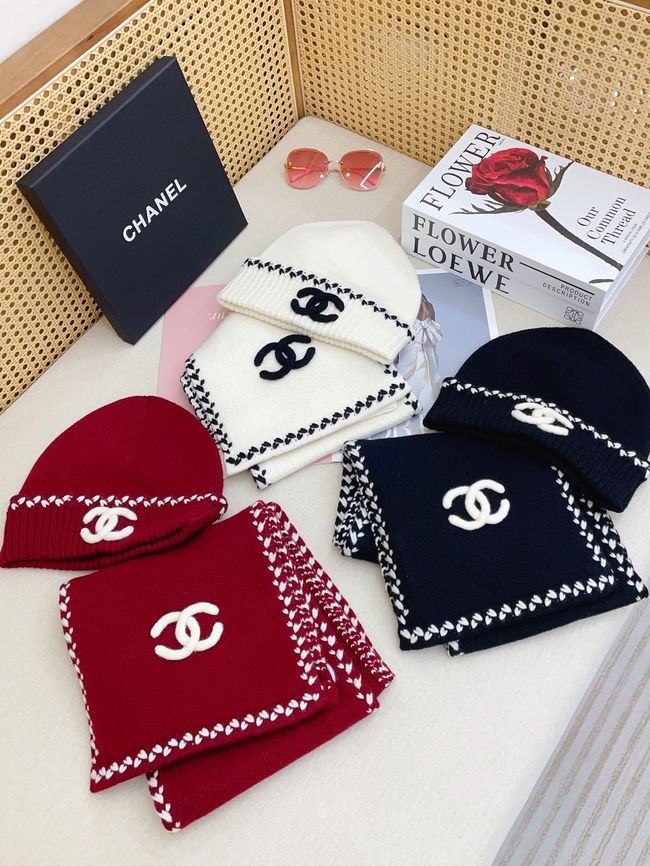 Chanel Cashmere Scarf&Hat AAC073-1