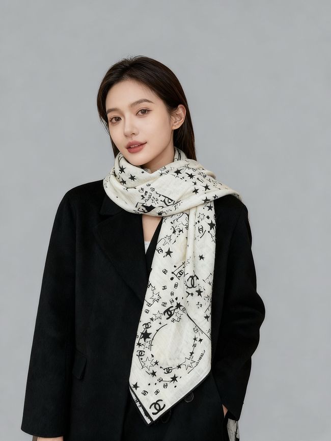 Chanel Wool and Silk Shawl AAC493-1