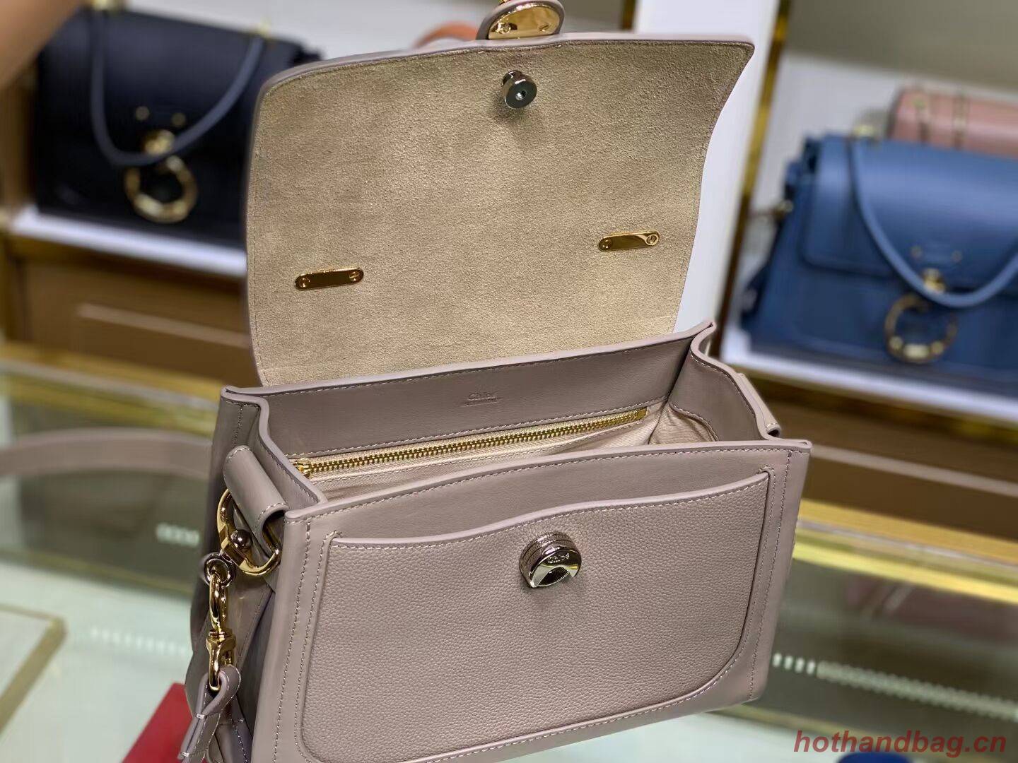 Chloe Original Calfskin Leather Bag C1142L grey