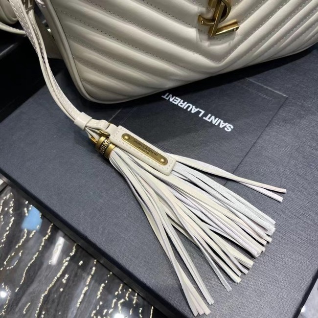 Yves Saint Laurent LOU CAMERA BAG IN QUILTED LEATHER 81000 BEIGE