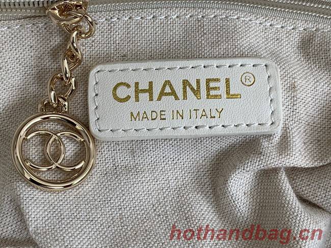 Chanel Canvas Tote Shopping Bag B66941 Beige