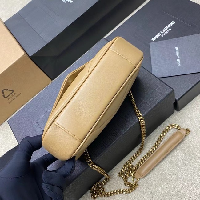 SAINT LAURENT LOULOU MINI IN LAMBSKIN 821749 NATURAL TAN