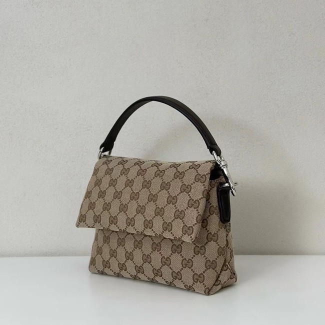 GUCCI HORSEBIT 1955 SOFT SMALL TOP HANDLE BAG  521617 brown