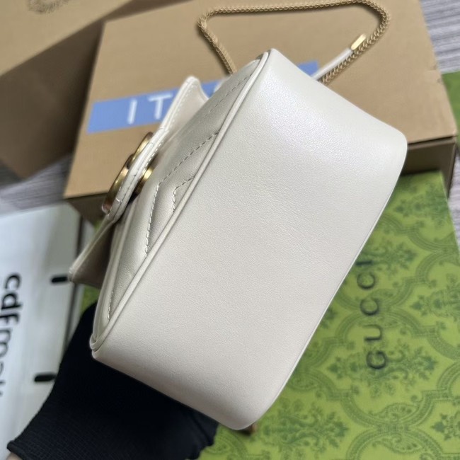 GUCCI GG MARMONT MINI SHOULDER BAG 746433 white