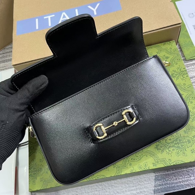GUCCI HORSEBIT 1955 SOFT SMALL SHOULDER BAG 752002 black