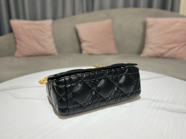 Dior Medium Soft Dior Caro Bag Macrocannage Lambskin M9253UHPA Black