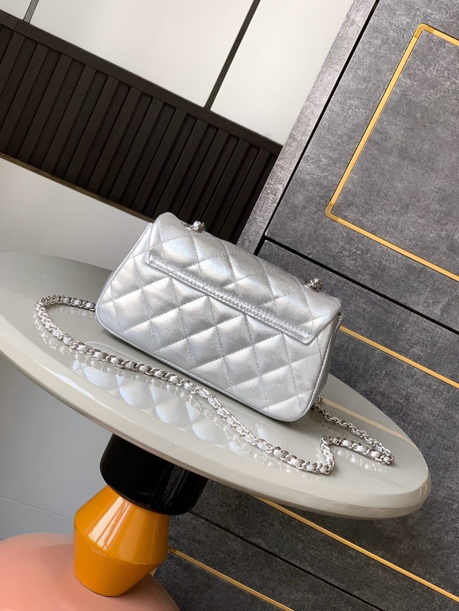 Chanel CLASSIC Original Lambskin 11.12 HANDBAG AS6564 Silver