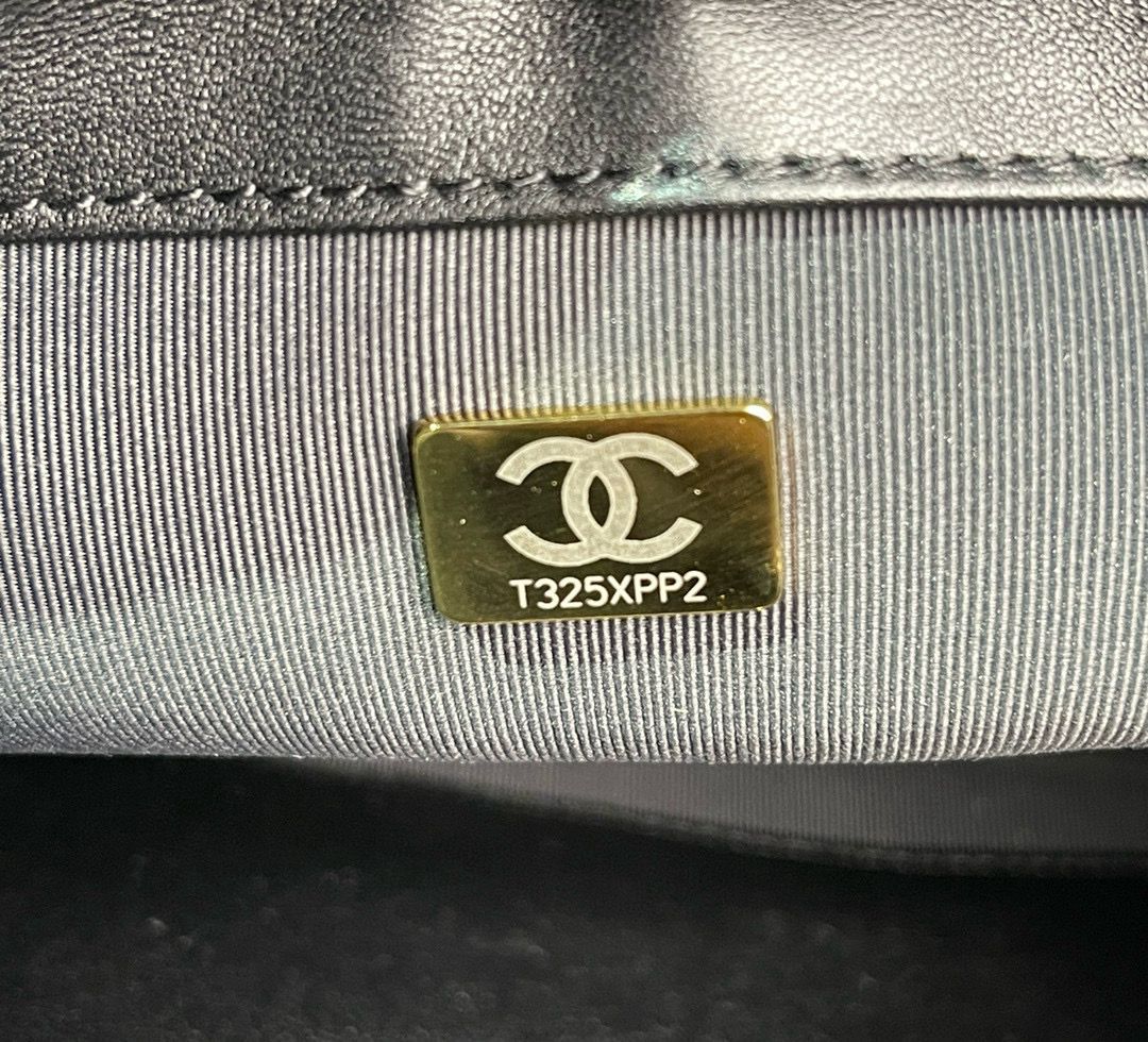 CHANEL SMALL FLAP ORIGINAL LEATHER BAG AS3214 Black