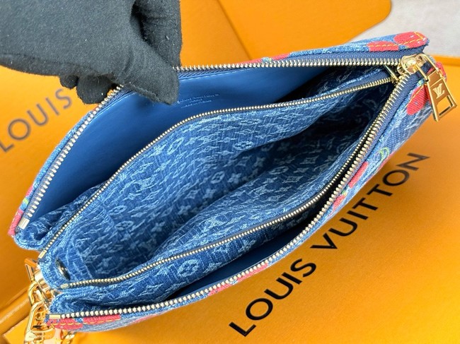 Louis Vuitton NEW LV x TM Coussin PM M14978 Monogram cherry denim