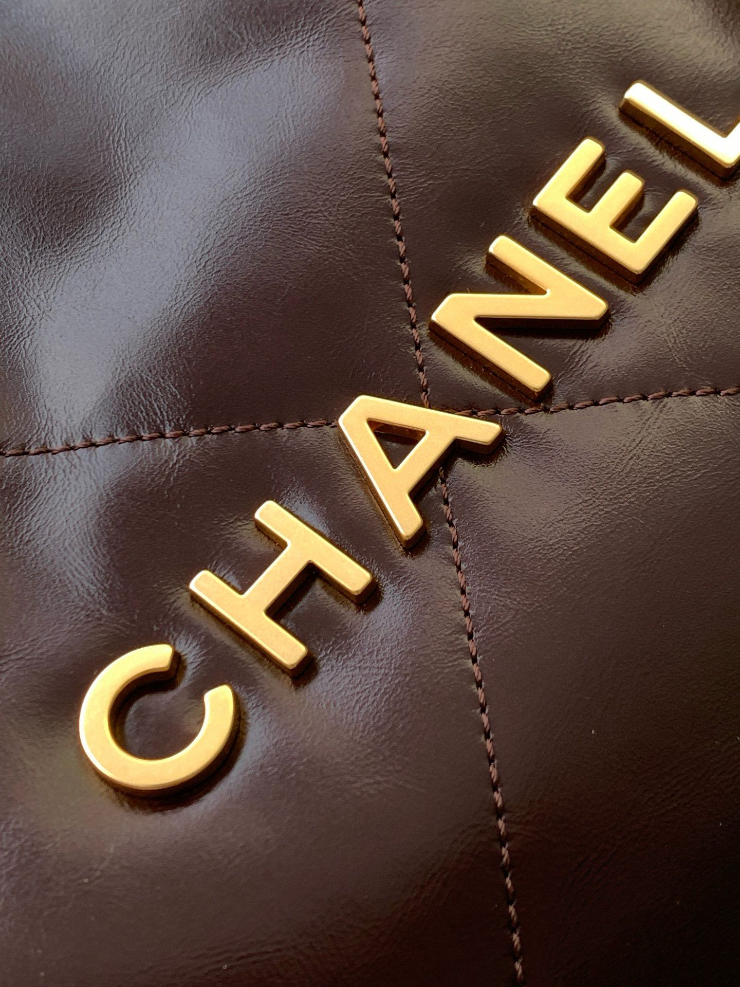 CHANEL 22 MINI HANDBAG AS3260 Dark Brown
