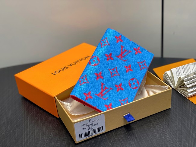Louis Vuitton Passport Cover M14770 Blue&Red
