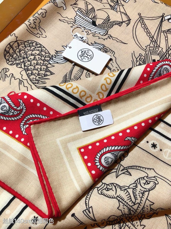 Hermes Shawl Cashmere and Silk Jacquard KY130
