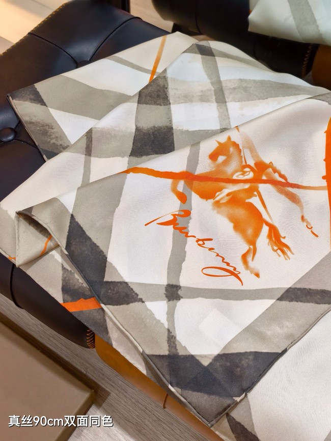 Burberry Square Scarf Silk Jacquard KY146