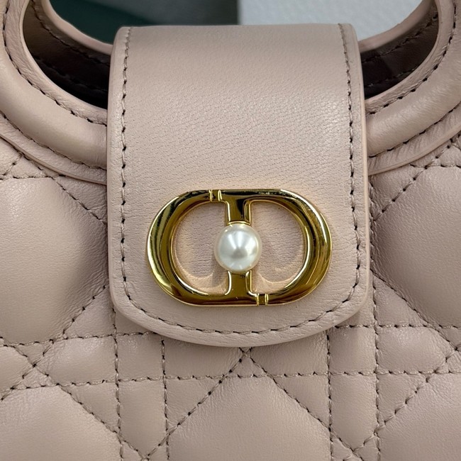 Dior Jolie Top Handle Mini Bag Cannage Lambskin S3123UN pink