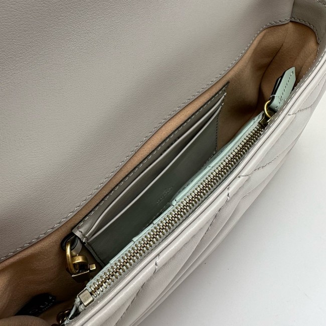 Gucci GG Marmont small shoulder bag 751526 light gray