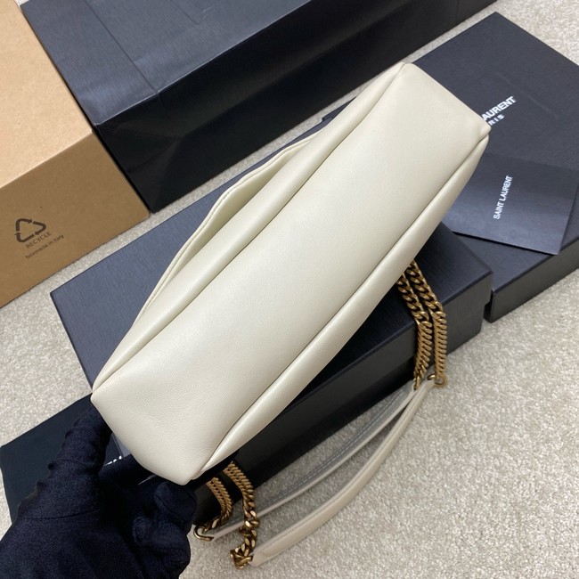 Saint Laurent CALYPSO small in plunged lambskin 734153 BLANC VINTAGE