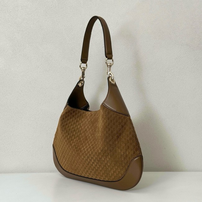 Gucci GG Marmont suede shoulder bag 834981 brown