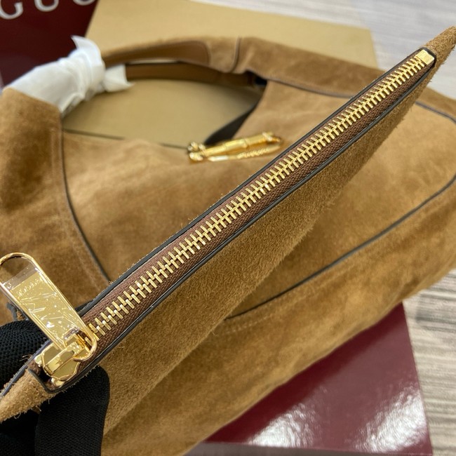 Gucci Softbit maxi shoulder bag 837466 Variation brown suede