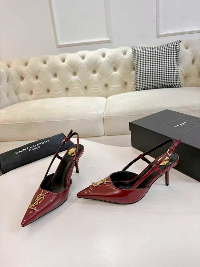 Saint Laurent slingback pumps in smooth leather 97170-5
