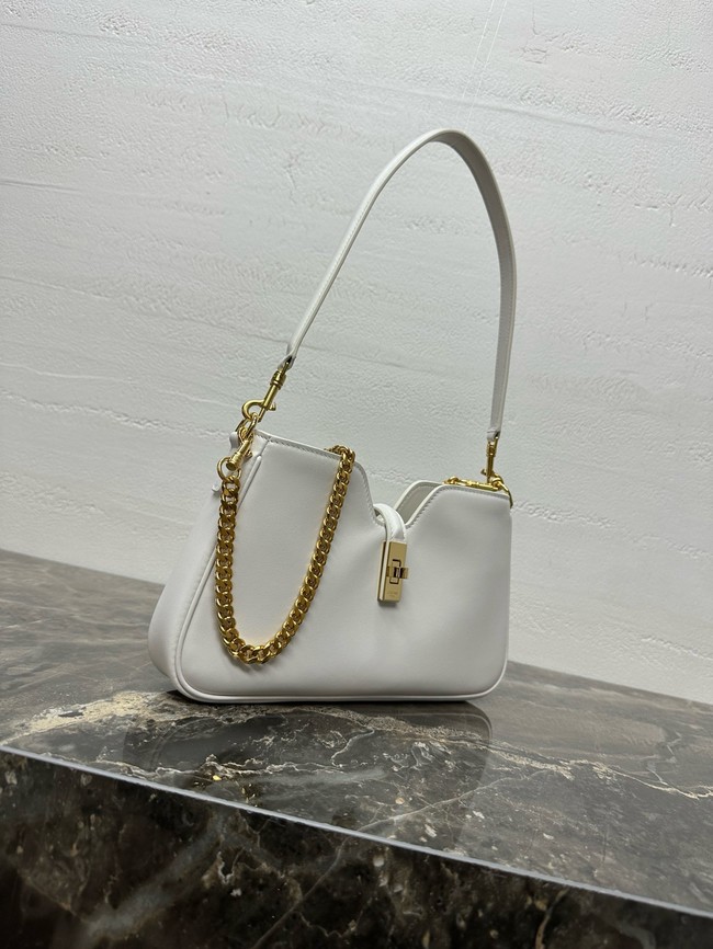 Celine SHOULDER CAMILLE 16 SOFT IN SMOOTH CALFSKIN 122073 white