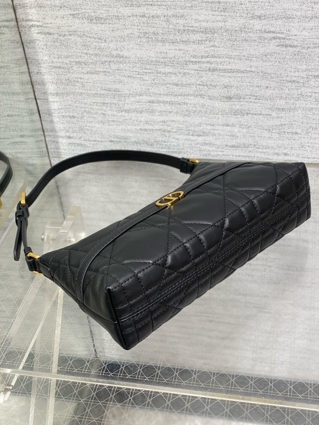 Small DiorTravel Nomad Pouch Cannage Lambskin 5267 black