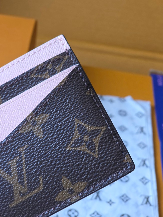 Louis Vuitton Double Card Holder M28233 pink