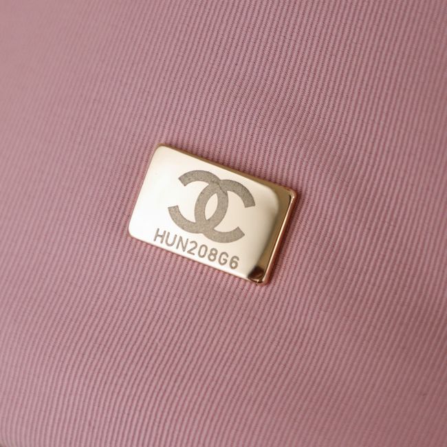 CHANEL Braided Straw Shoulder Bag AS5955 Apricot and pink